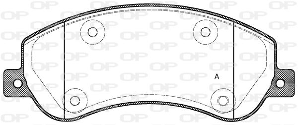 OPEN PARTS Комплект тормозных колодок, дисковый тормоз BPA1250.00